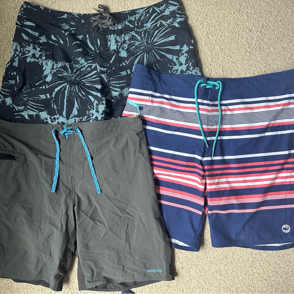 Set of Size 40 Men’s Board Short / Swim Trunks - Vineyard Vines & Patagonia